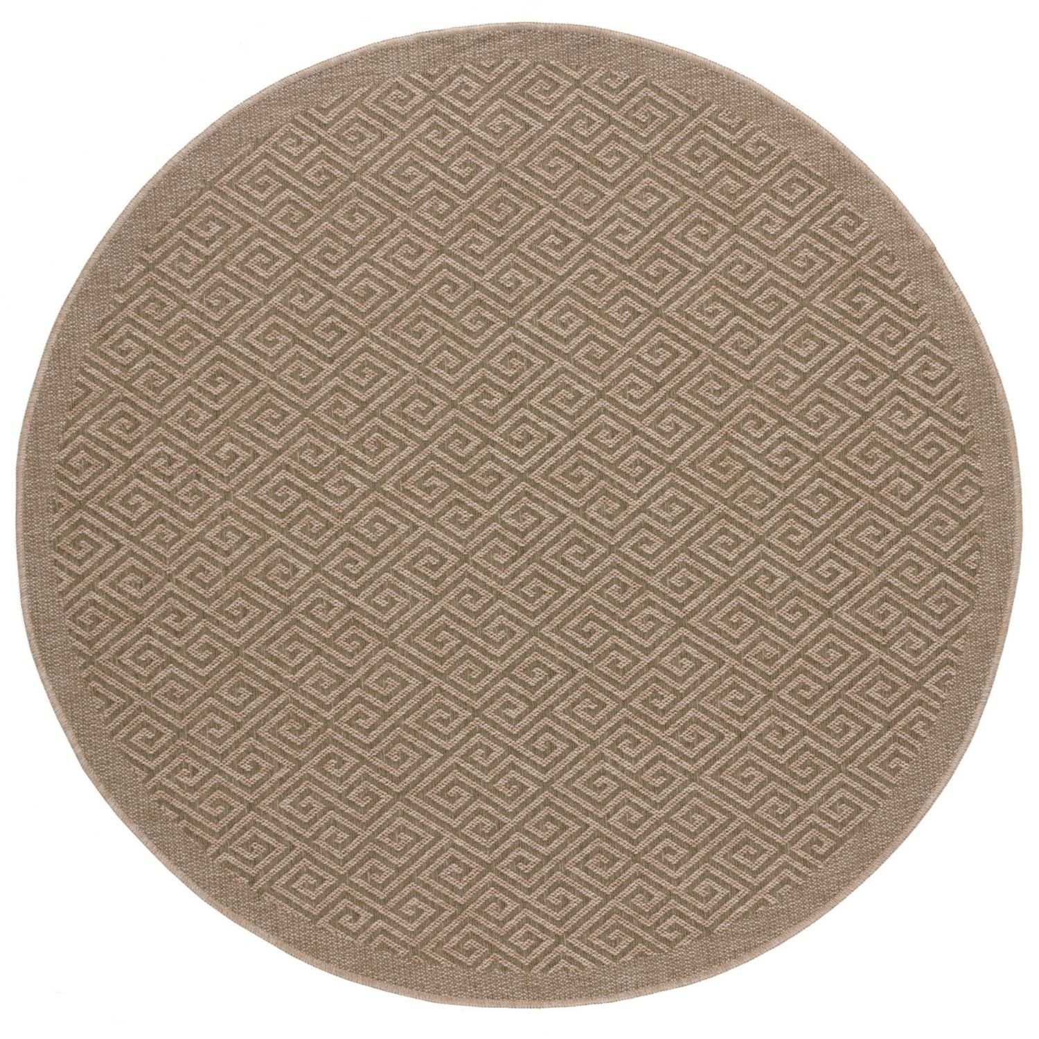 Nature Outdoor Rug | Green Greek Key Flatweave | OEKO-TEX Certified