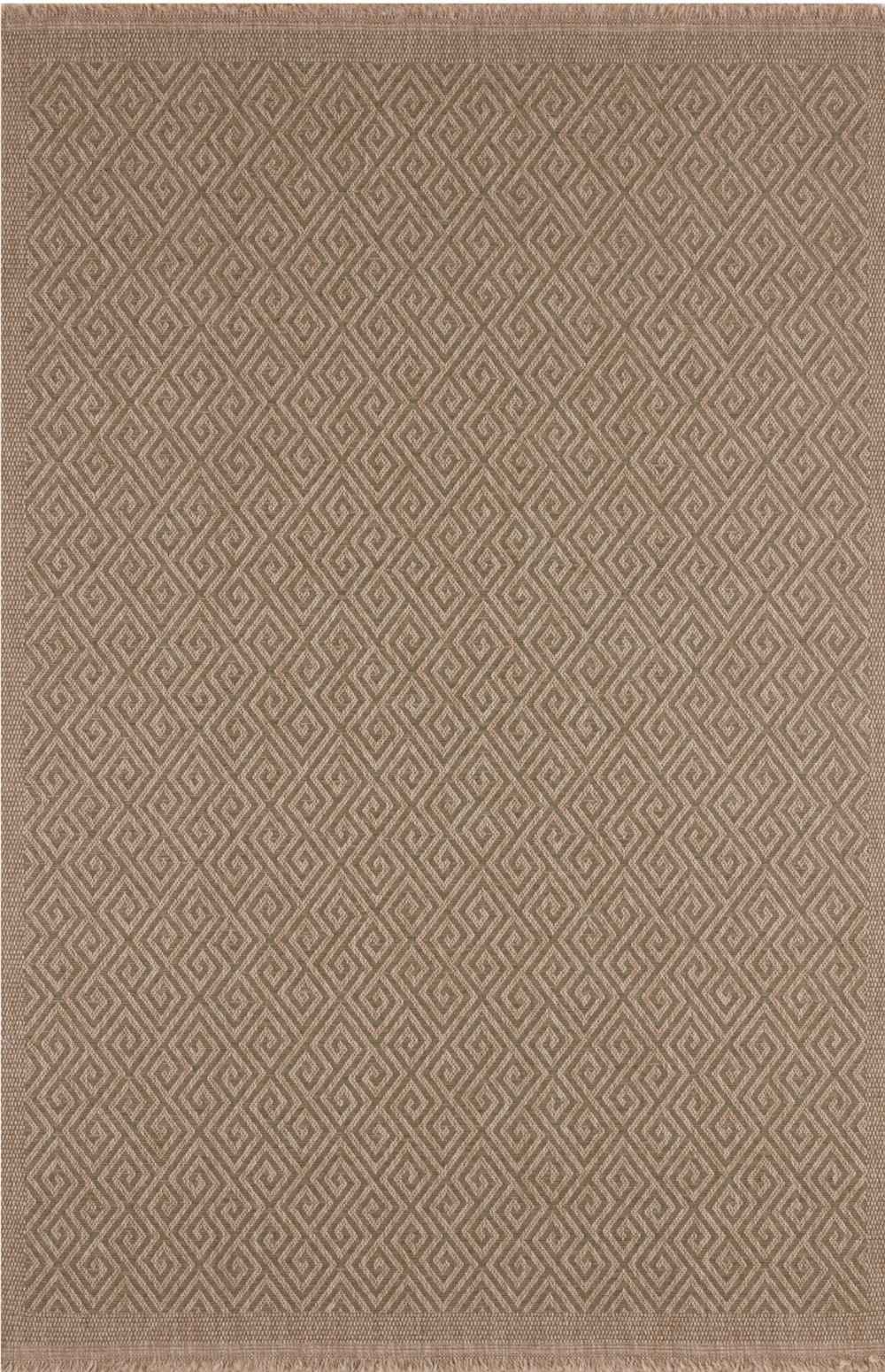 Nature Outdoor Rug in green Greek Key OEKO-TEX certified flatweave