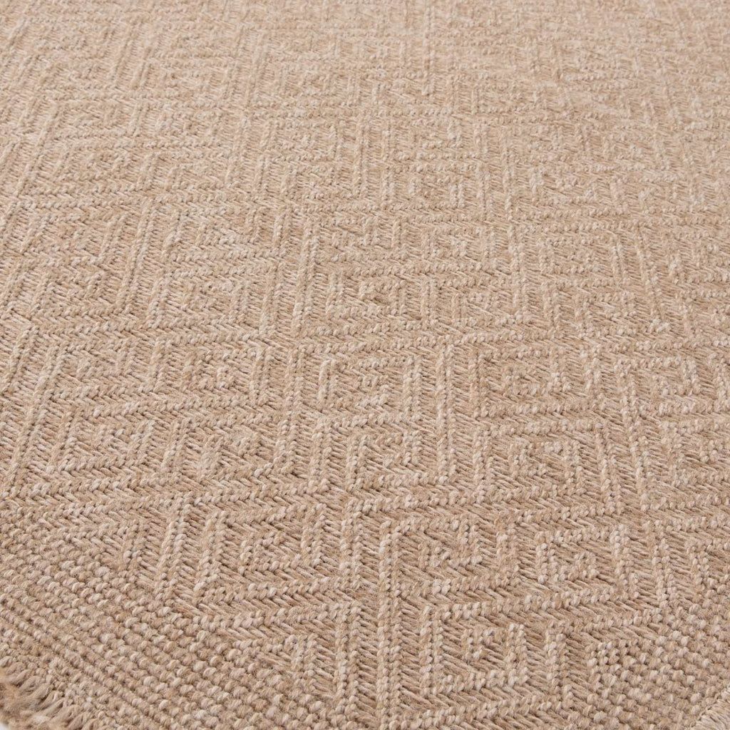 Nature Outdoor Rug | Neutral Greek Key Flatweave | OEKO-TEX Certified