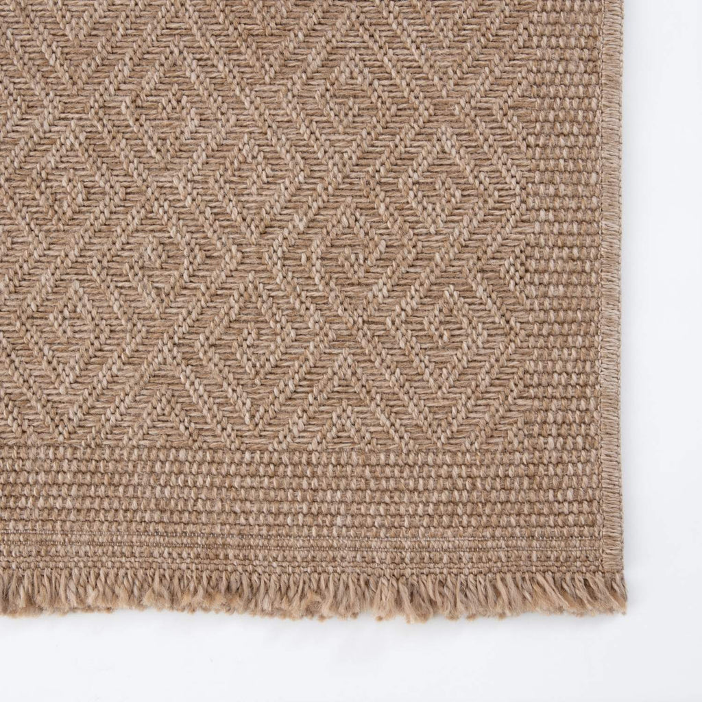 Nature Outdoor Rug | Neutral Greek Key Flatweave | OEKO-TEX Certified