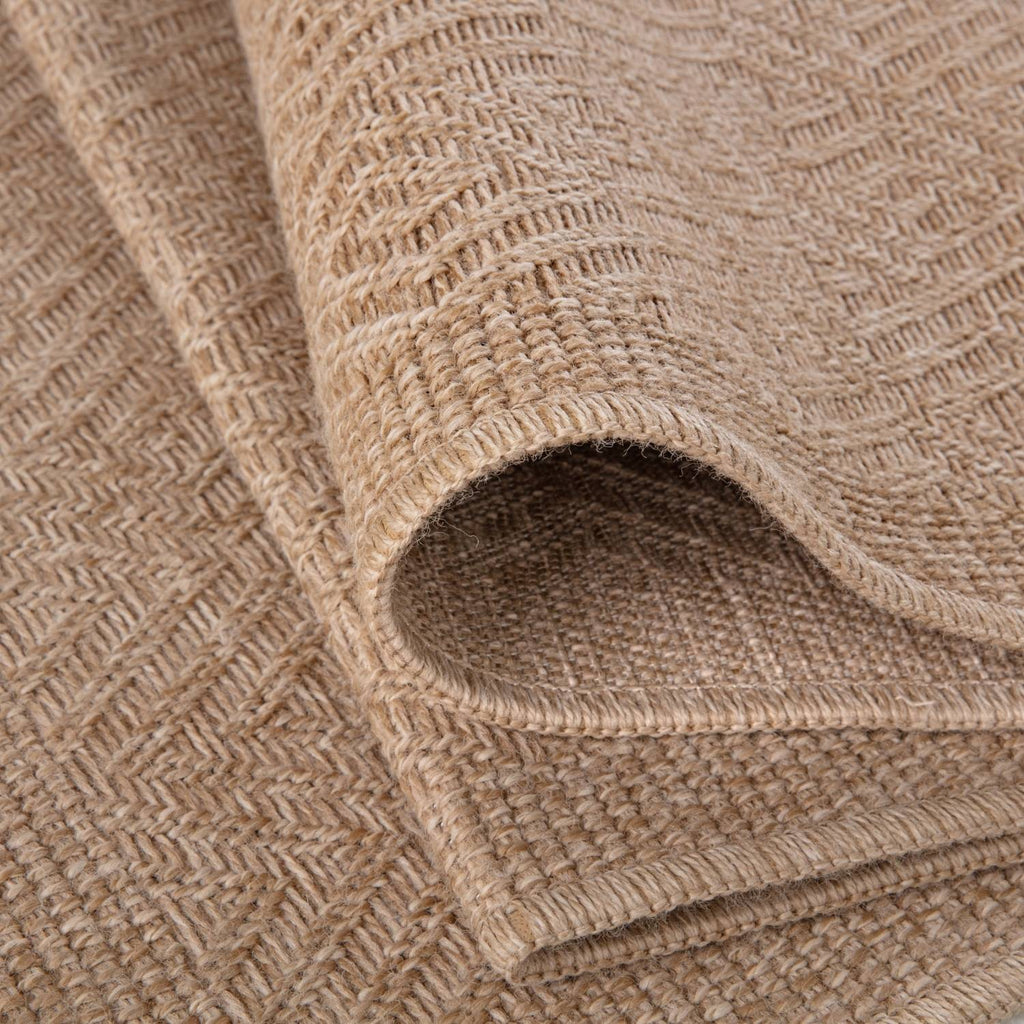 Nature Outdoor Rug | Neutral Greek Key Flatweave | OEKO-TEX Certified