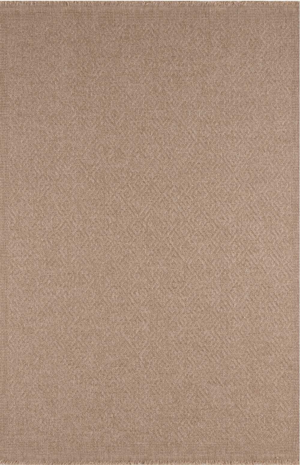 Nature Outdoor Rug in neutral Greek Key OEKO-TEX certified flatweave