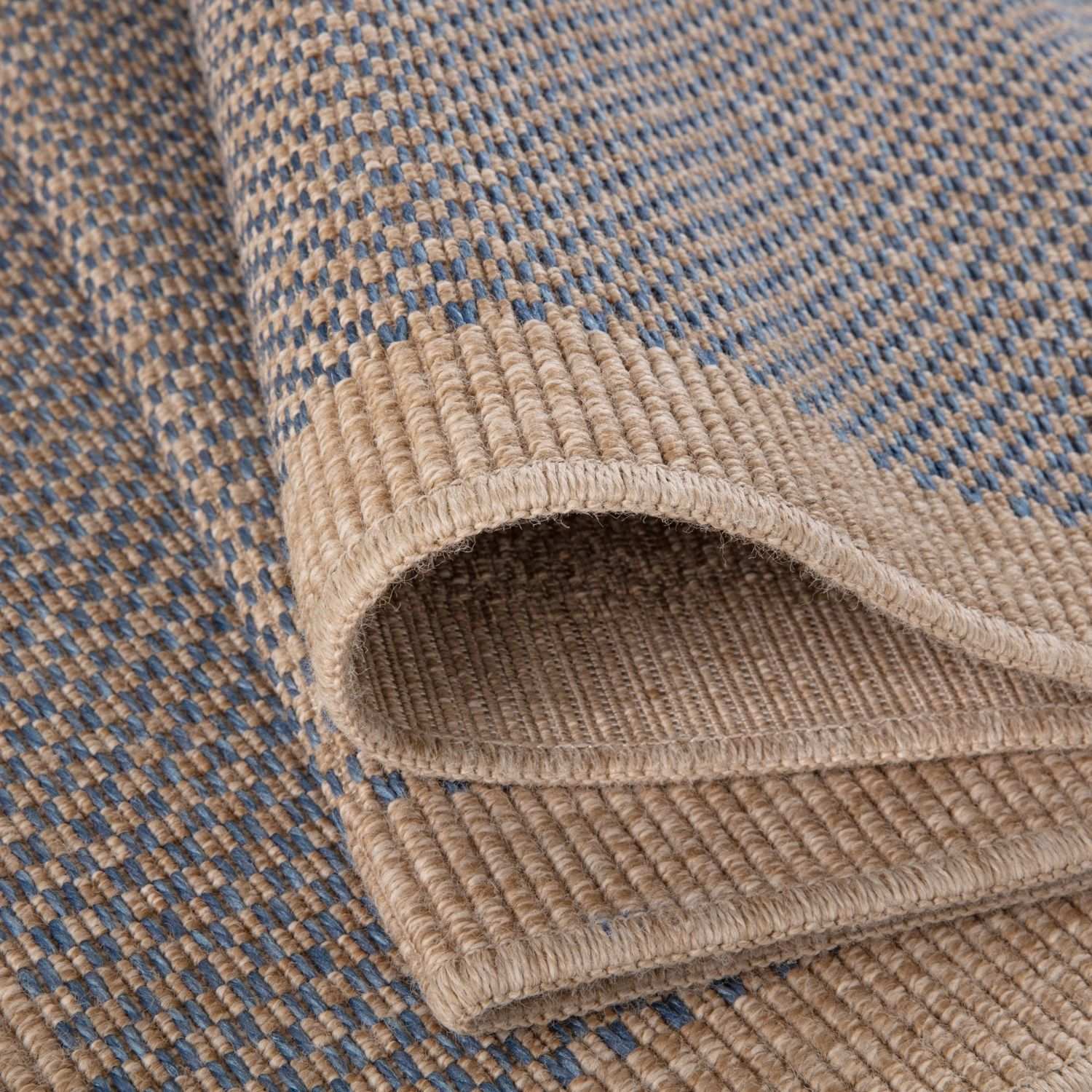 Nature Outdoor Rug | Blue Geometric Flatweave | OEKO-TEX Certified