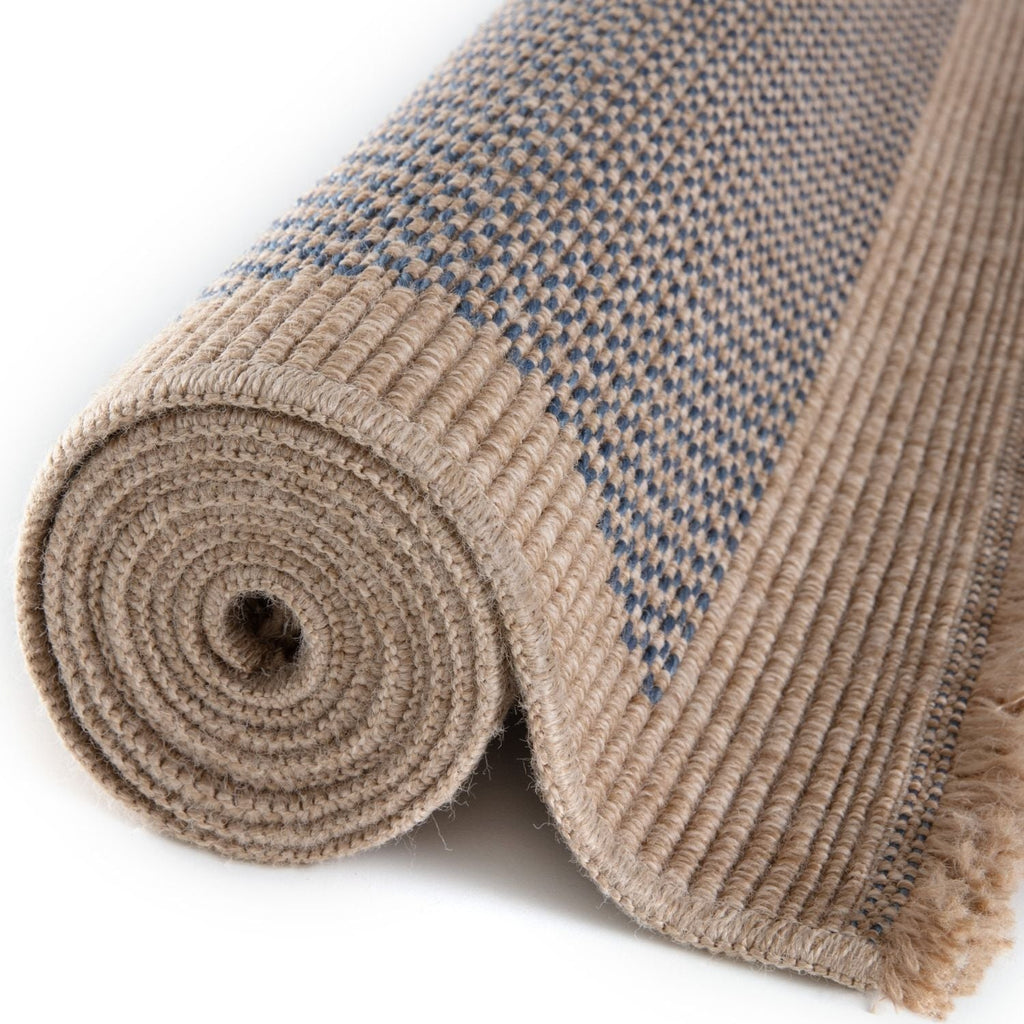 Nature Outdoor Rug | Blue Geometric Flatweave | OEKO-TEX Certified