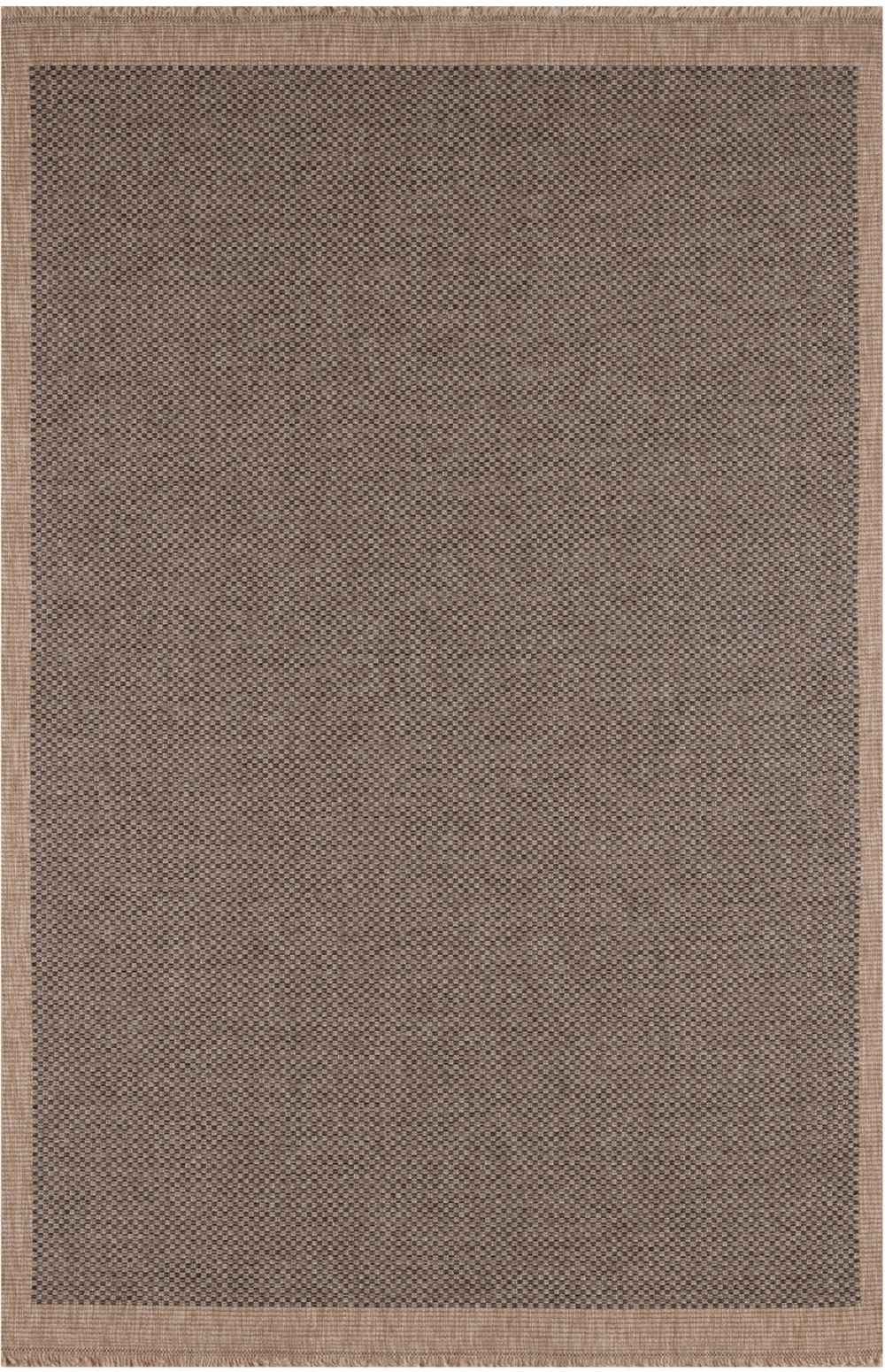 Nature Outdoor Rug in dark grey geometric OEKO-TEX certified flatweave