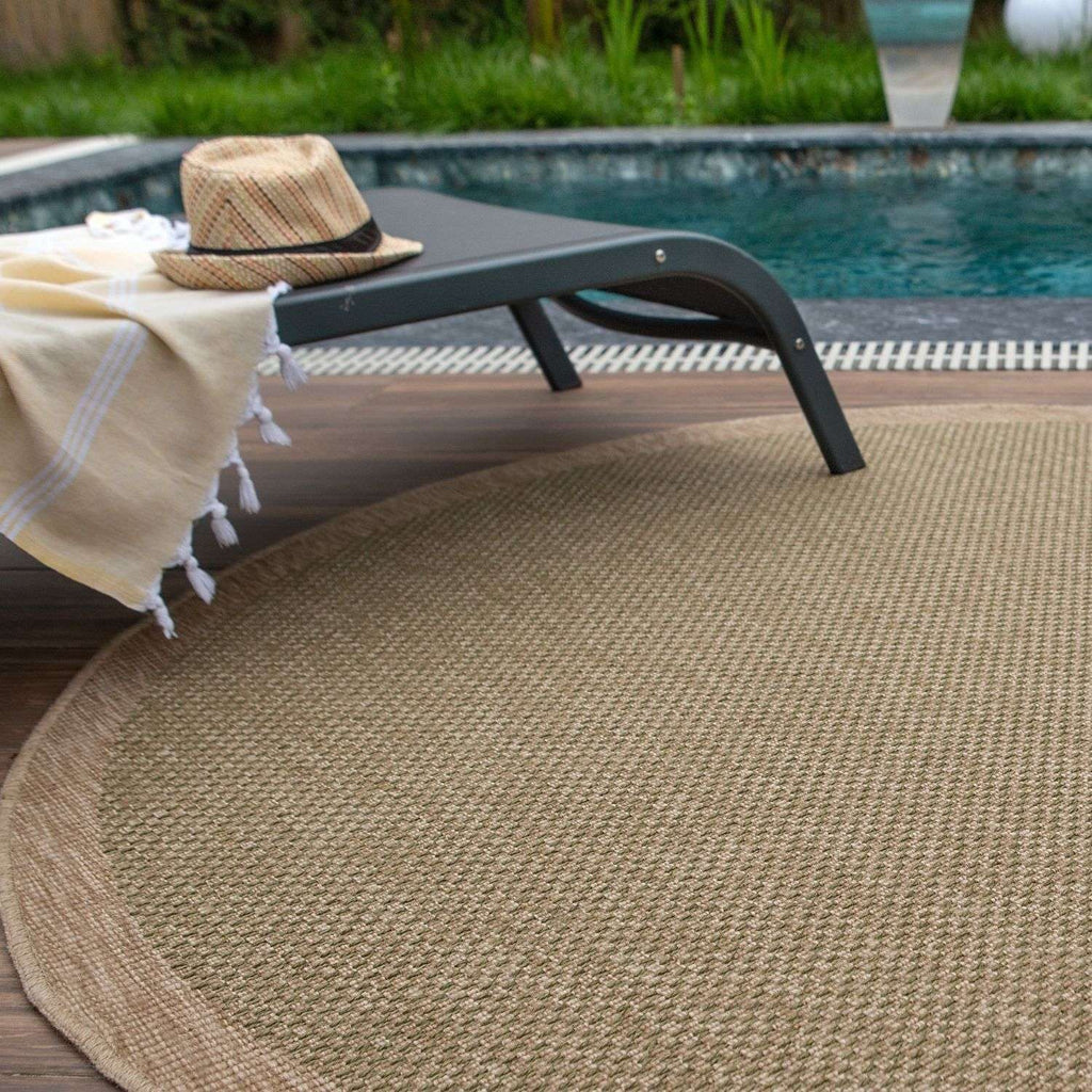 Nature Outdoor Rug | Green Geometric Flatweave | OEKO-TEX Certified