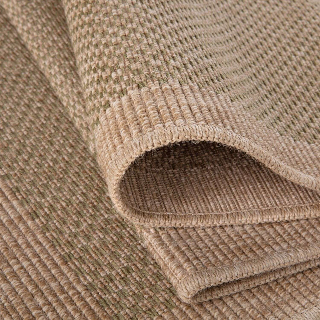 Nature Outdoor Rug | Green Geometric Flatweave | OEKO-TEX Certified