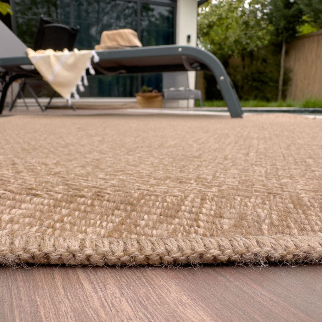 Nature Outdoor Rug | Neutral Geometric Flatweave | OEKO-TEX Certified