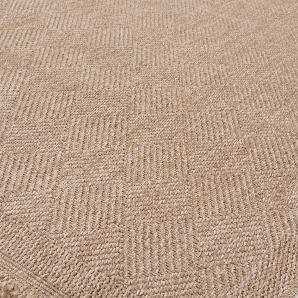 Nature Outdoor Rug | Neutral Fringed Geometric Flatweave | OEKO-TEX Certified