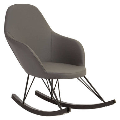 Kolding Rocking Chair | Dark Grey Leather Effect Rocking Chair