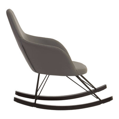 Kolding Rocking Chair | Dark Grey Leather Effect Rocking Chair