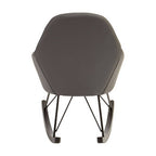 Kolding Rocking Chair | Dark Grey Leather Effect Rocking Chair
