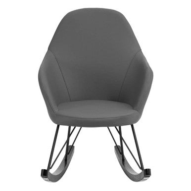 Kolding Rocking Chair | Dark Grey Leather Effect Rocking Chair