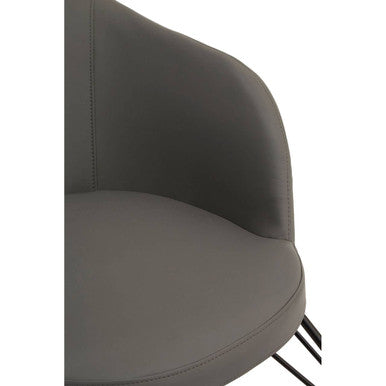 Kolding Rocking Chair | Dark Grey Leather Effect Rocking Chair