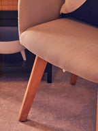 Stockholm Dining Chair | Stone Fabric Dining Chair with Wood Legs