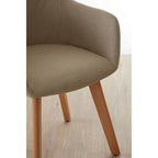 Stockholm Dining Chair | Stone Fabric Dining Chair with Wood Legs