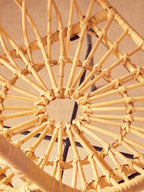 Java Armchair | Natural Rattan Chair with Lattice Design