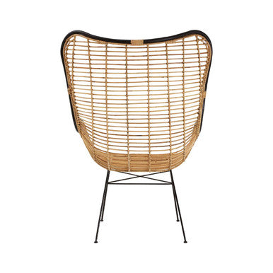 Java Natural Rattan Wingback Chair