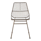 District Dining Chair | Bronze Finish Metal Wire Chair with Tapered Legs