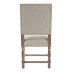 Lyon Dining Chair | Natural Linen and White Wash Oak Wood Dining Chair
