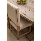 Lyon Dining Chair | Natural Linen and White Wash Oak Wood Dining Chair
