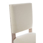 Lyon Dining Chair | Natural Linen and White Wash Oak Wood Dining Chair