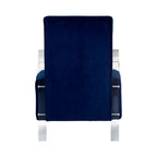 Clarence Armchair | Navy Blue Velvet Armchair with Acrylic Legs