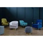 Clarence Armchair | Navy Blue Velvet Armchair with Acrylic Legs