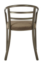 New Foundry Dining Chair | Brown Fabric Curved Dining Chair