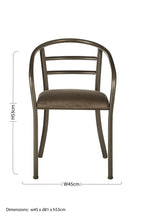 New Foundry Dining Chair | Brown Fabric Curved Dining Chair