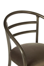 New Foundry Dining Chair | Brown Fabric Curved Dining Chair