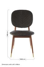 Kenso Dining Chair | Black Leather and Walnut Wood Dining Chair