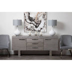 Eliza Dining Chair | Grey Velvet Dining Chair with Silver Finish Legs