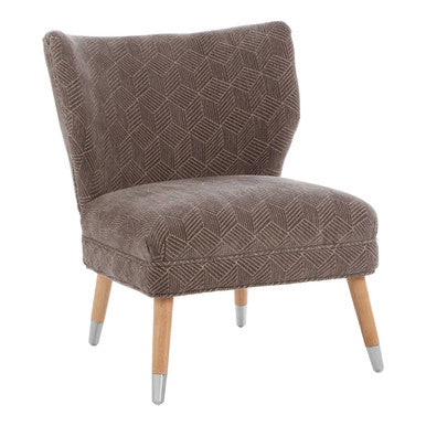 Regents Park Armchair | Grey Chenille Wingback Chair