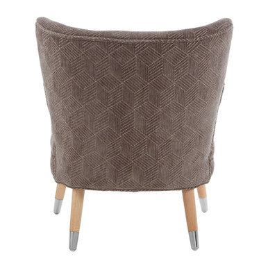 Regents Park Armchair | Grey Chenille Wingback Chair