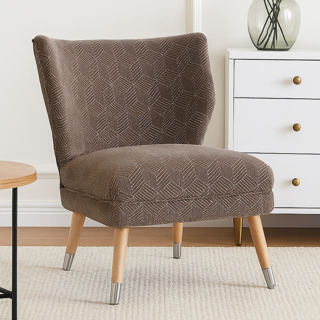 Regents Park Armchair | Grey Chenille Wingback Chair