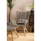 Sisal Lounge Chair & Footstool | Latte Woven Rope Lounge Chair and Footstool Set