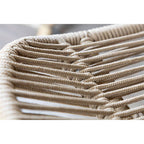 Sisal Lounge Chair & Footstool | Latte Woven Rope Lounge Chair and Footstool Set