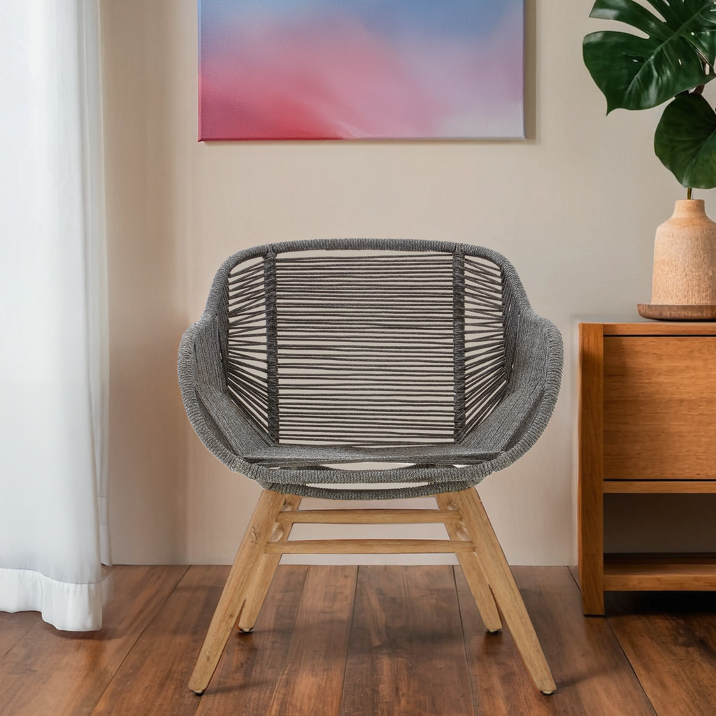 Sisal Armchair | Grey Rope Woven Armchair