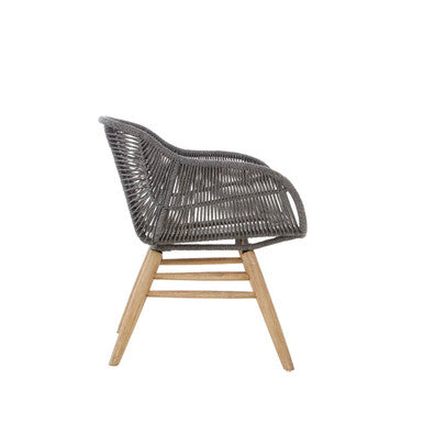 Sisal Armchair | Grey Rope Woven Armchair