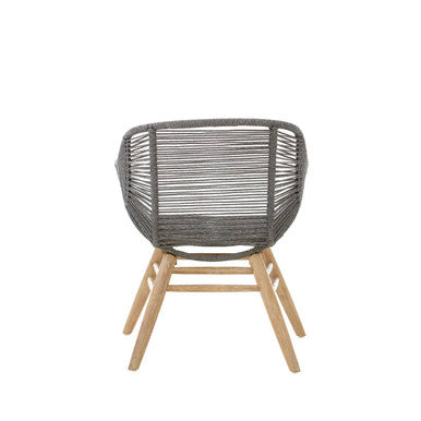 Sisal Armchair | Grey Rope Woven Armchair
