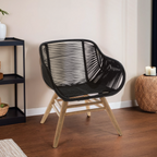 Sisal Armchair | Black Rope Woven Armchair