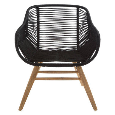 Sisal Armchair | Black Rope Woven Armchair