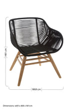 Sisal Armchair | Black Rope Woven Armchair