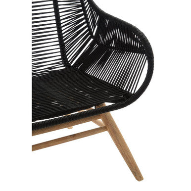 Sisal Armchair | Black Rope Woven Armchair