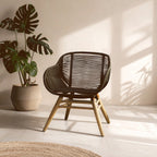 Sisal Armchair | Black Rope Woven Armchair