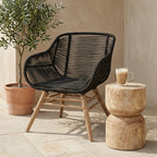 Sisal Armchair | Black Rope Woven Armchair