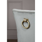 Kensington Townhouse Dining Chair | Grey Velvet Button Tufted Dining Chair