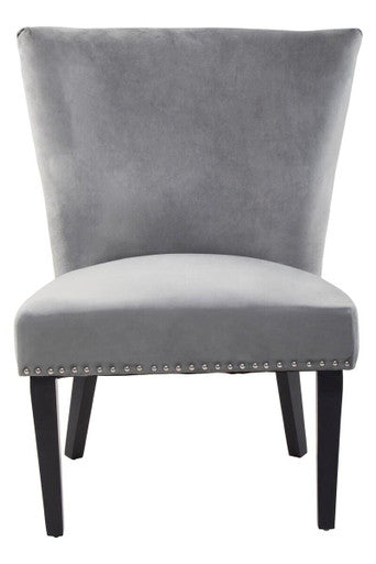 Kensington Townhouse Grey Velvet Wing Back Dining Chair