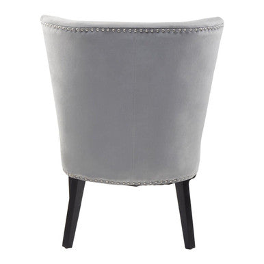 Kensington Townhouse Grey Velvet Wing Back Dining Chair
